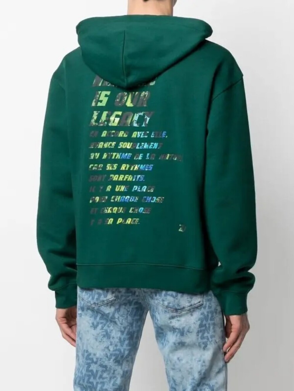 Zadig & Voltaire Nature Is Our Legacy Green Hoodie Sweatshirt Size Small